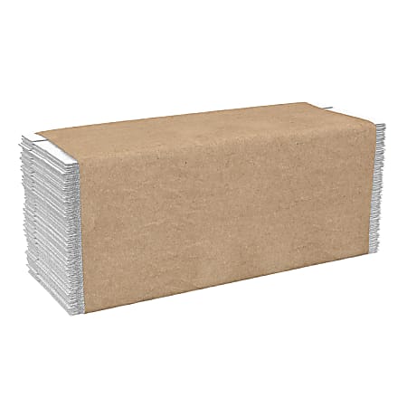 Highmark® C-Fold 1-Ply Paper Towels, 100% Recycled, 200 Sheets Per Pack, Pack Of 12 Packs