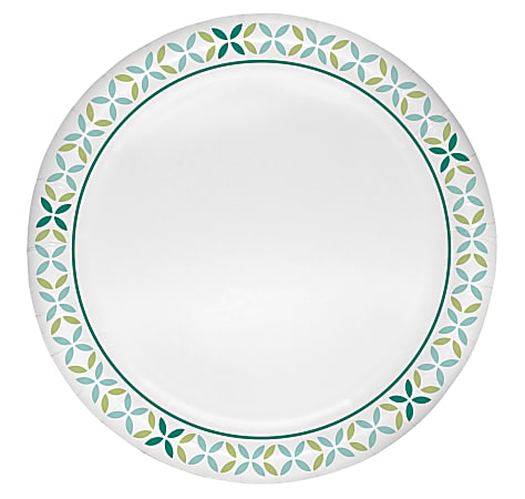 Highmark® Paper Plates, 8-3/4", Printed White, Pack Of