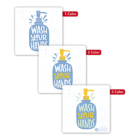 Custom Printed 1, 2 or 3 Color Window Cling Decal, 3" x 3" Square, Box of 250