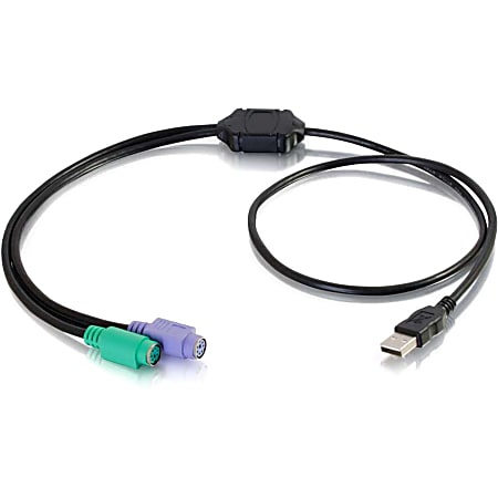C2G USB to Dual PS/2 Keyboard and Mouse Adapter Cable - Keyboard ...