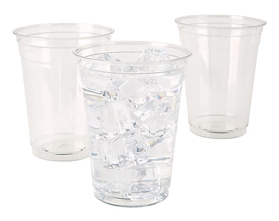 DM Disposable 16 oz Half Clear Plastic Cups, Large Reusable Plastic Tumblers,  Heavy-duty Hard Plastic Cups Tumblers for Events (500 count) » Hotel  Warehouse