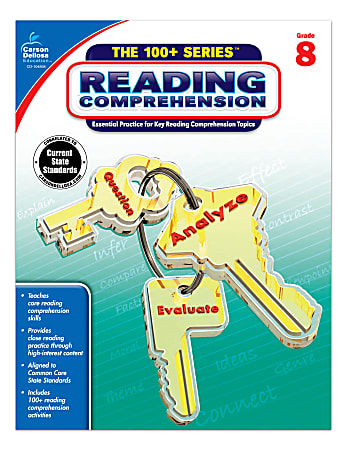 Carson-Dellosa™ 100+ Series™ Reading Comprehension Workbooks, Grade 8