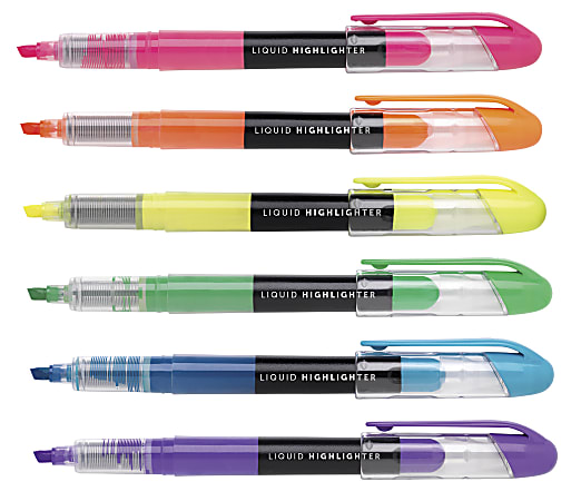 Office Depot Brand Pen Style Highlighters Assorted Colors Pack Of 6  Highlighters - Office Depot