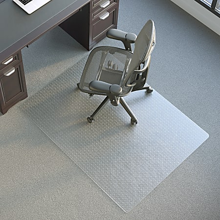 Realspace™ Advantage Commercial Pile Chair Mat, 46" x 60", Clear