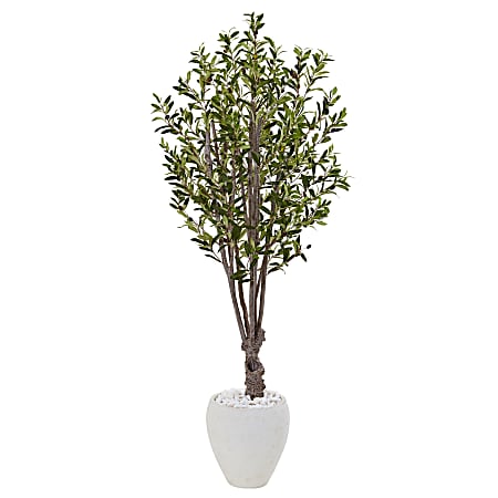 Nearly Natural 5&#x27; Artificial Olive Tree With Oval