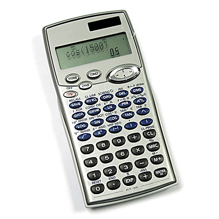 Ativa® AT-36 Scientific Calculator, Silver