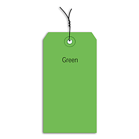 Partners Brand Prewired Color Shipping Tags, #1, 2 3/4" x 1 3/8", , Box Of 1,000