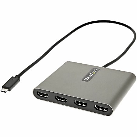 StarTech.com USB C To 4 HDMI Adapter / External Video And Graphics Card