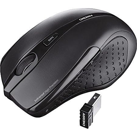 CHERRY MW 3000 Wireless Mouse - Infrared - Wireless - 5 Button - Black - USB - 1750 dpi - Right-handed