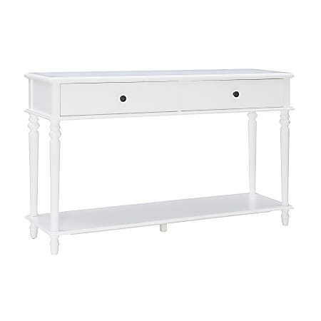 Powell Heaton Wood Console Table With Shelf, 34"H