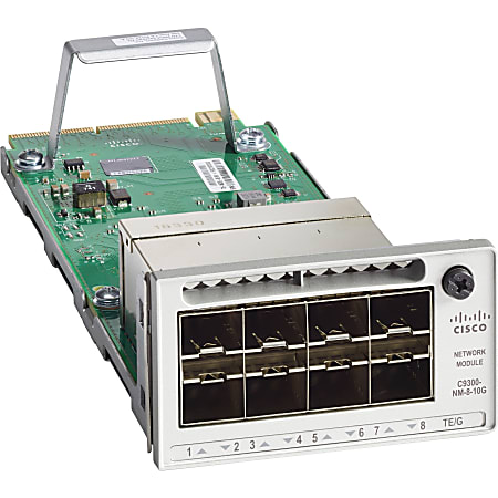 Cisco Catalyst 9300 8x 10GE Network Module - For Data Networking - 8x 10GBase-X Network - Twisted Pair10 Gigabit Ethernet - 10GBase-X - Plug-in Module