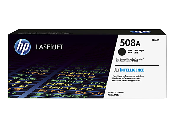 HP 508A Black Toner Cartridge, CF360A