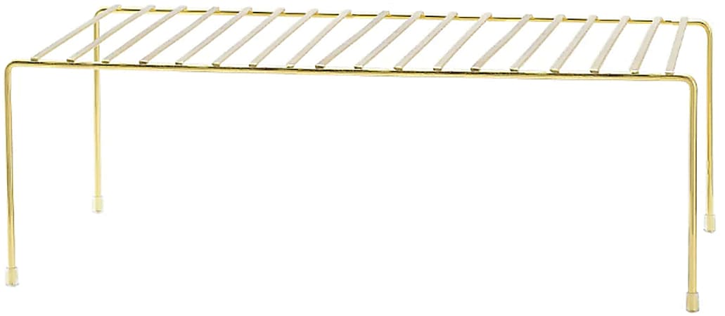 Better Houseware Medium Storage Shelf, 8-1/4” x 16-3/4”, Brass