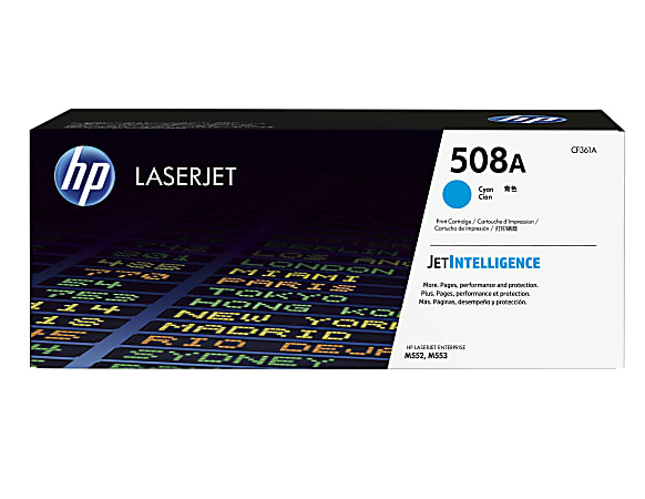 HP 508A Cyan Toner Cartridge, CF361A