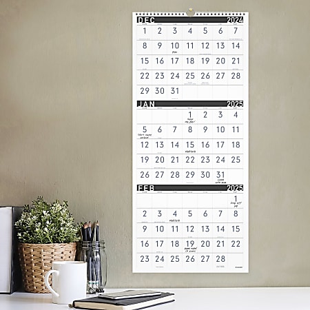 2024 2026 AT A GLANCE Contemporary 3 Month Reference Wall Calendar