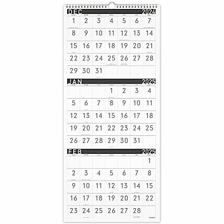 2024 2026 AT A GLANCE Contemporary 3 Month Reference Wall Calendar