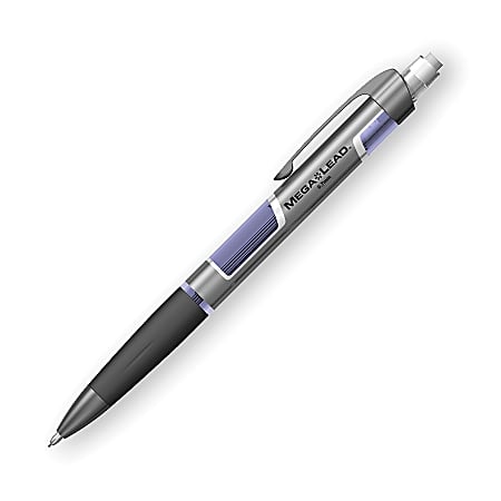 Paper Mate® Mega Lead™ Mechanical Pencil With 12 Refill Leads, 0.7 mm, Blue/Silver Barrel