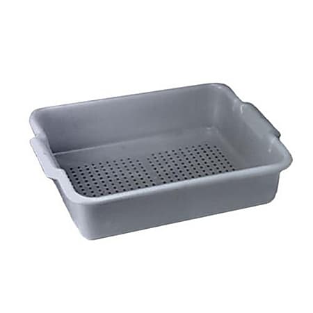 Winco Perforated Bus Tub, 4-3/4"H x 15"W x 20"D, Gray