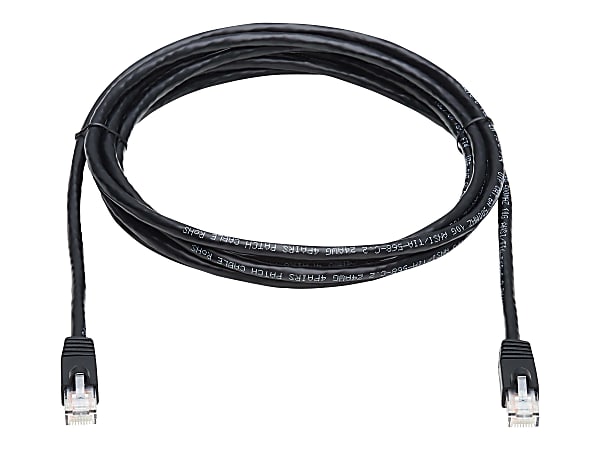 Eaton Tripp Lite Series Cat6a 10G Snagless UTP Ethernet Cable (RJ45 M/M), Black, 10 ft. (3.05 m) - Patch cable (DTE) - RJ-45 (M) to RJ-45 (M) - 10 ft - UTP - CAT 6a - IEEE 802.3af - snagless, stranded - black