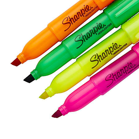 Sharpie Accent Highlighters Assorted Colors Pack Of 4 - Office Depot