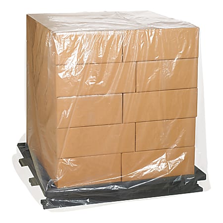 Partners Brand 1 Mil Clear Pallet Covers 48" x 40" x 100", Box of 100