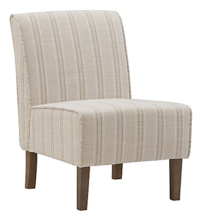 Linon Roxy Script Accent Chair, Rustic Gray/Natural/Gold