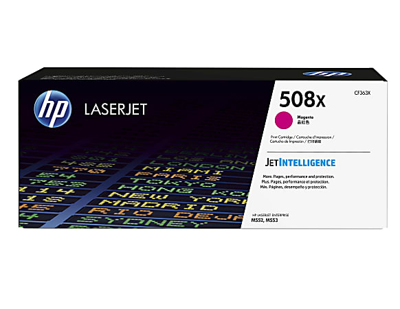 HP 508X Magenta High Yield Toner Cartridge, CF363X