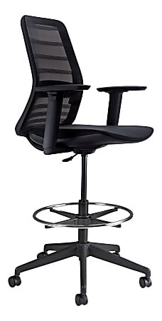 Koplus Tonique Mesh Drafting Chair, Midnight Black