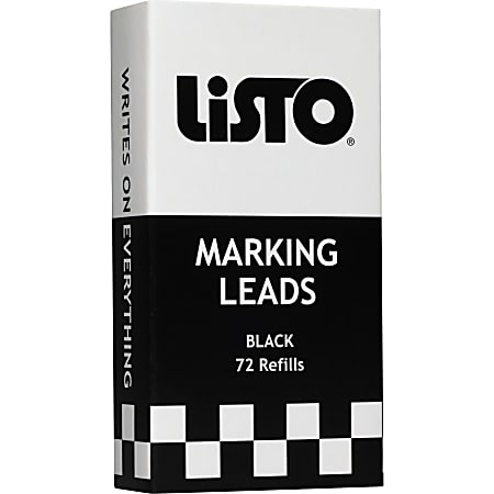 Listo Marking Pencil Refills - Black - 72 / Box Listo Marking Pencil Refills - Black - 72 / Box