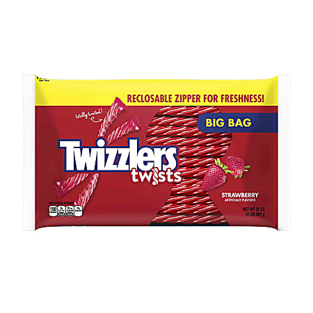 Twizzlers Strawberry Twists, 32-Oz Zipper Bags, Pack Of 2 Bags