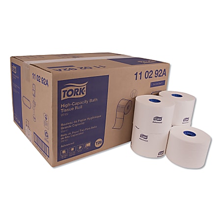 Tork® Advanced High Capacity 2-Ply Septic Safe Bath Tissue, White, 1,000 Sheets per Roll, Case of 36 Rolls