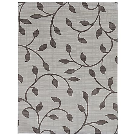 Foss Floors Area Rug, 6'H x 8'W, Vine, Dark Gray/Light Gray