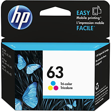 HP 63 Tri-Color Ink Cartridge, F6U61AN