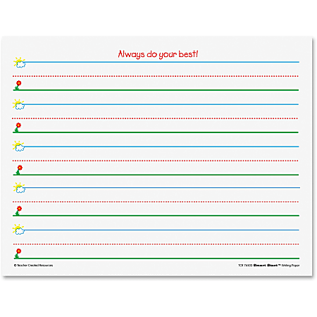 Teacher Created Resources 1 Spacing Writing Paper Letter Paper