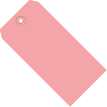 Partners Brand Color Shipping Tags, #6, 5 1/4" x 2 5/8", Pink, Box Of 1,000