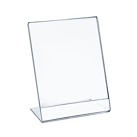 Azar Displays Acrylic L-Shaped Sign Holders, 17" x 11", Clear, Pack Of 10
