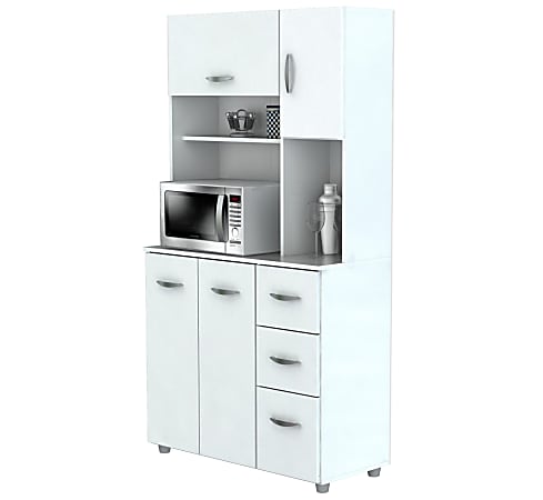Inval Storage Cabinet With Microwave Stand 6 Shelves 66 H x 35 W x