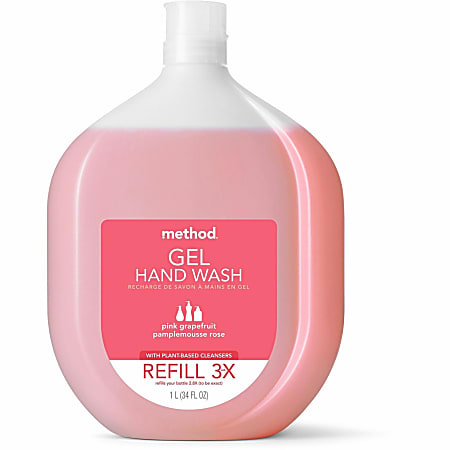 Method® Antibacterial Gel Hand Wash Soap, Pink Grapefruit