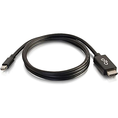 C2G 3ft Mini DisplayPort to HDMI Cable - Mini DP to HDMI Adapter Cable - M/M - HDMI/Mini DisplayPort for Projector, Monitor, HDTV, Tablet, Notebook - 3 ft - HDMI Digital Audio/Video - Mini DisplayPort Digital Audio/Video - TAA Compliant