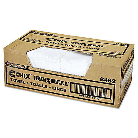 Durawipe Shop Towels, 17 x 17, Z Fold, White, 100/Carton Durawipe Shop Towels, 17 x 17, Z Fold, White, 100/Carton