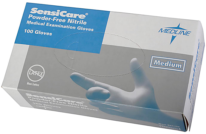 SensiCare Powder Free Nitrile Exam Gloves XXL Blue Box Of 80 Case Of 10 ...