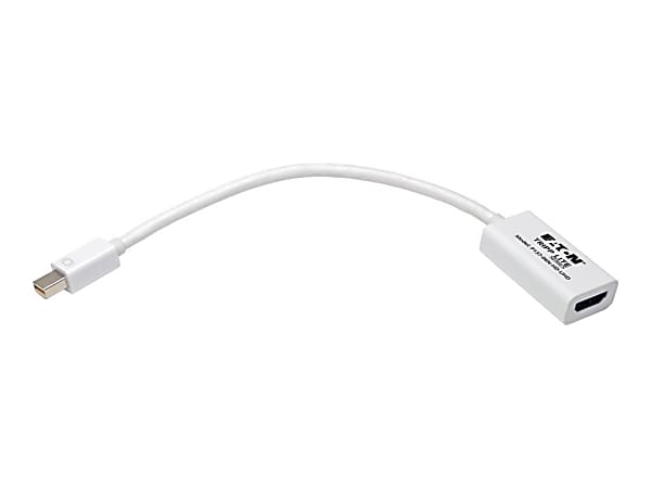 Tripp Lite 6in Mini DisplayPort To HDMI Active Adapter, White