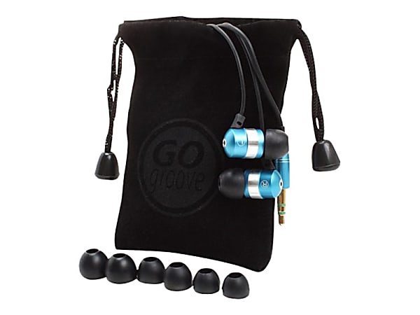 GOgroove AudiOHM - Earphones - in-ear - wired - 3.5 mm jack - noise isolating - blue