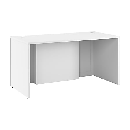 Bush Business Furniture Hampton Heights 60"W Executive Desk, White, Standard Delivery