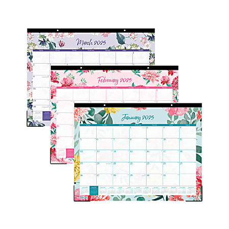 2025 Blue Sky Monthly Desk Pad Planning Calendar, 22” x 17 ...