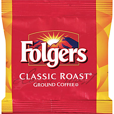 Folgers Single Serve Coffee Packets Classic Roast Carton Of 36 Office Depot