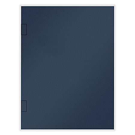 ComplyRight&reg; Tax Presentation Folder, Report Cover, Spine, Side-Staples Tabs, Navy Blue, 8-5/8" x 11-1/4", Pack of 50