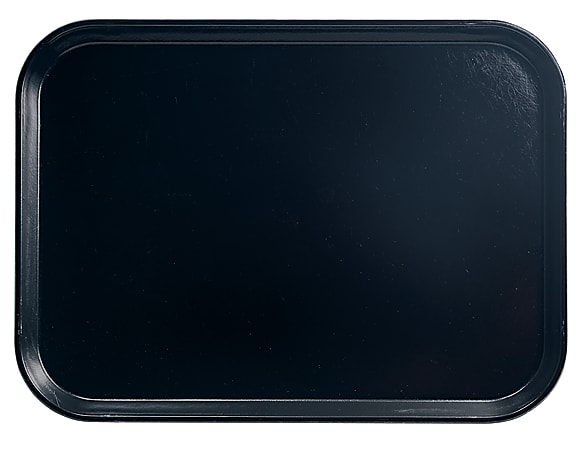 Cambro Camtray Rectangular Serving Trays, 14" x 18", Black, Pack Of 12 Trays