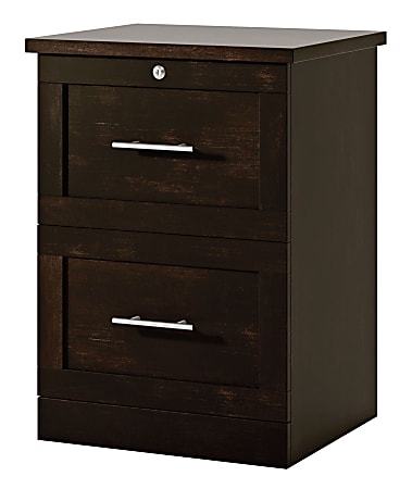 Realspace® 17"D Vertical 2-Drawer File Cabinet, Peppered