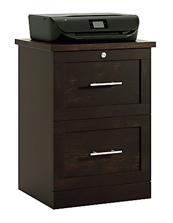 Realspace 17 D Vertical 2 Drawer File Cabinet Peppered Black